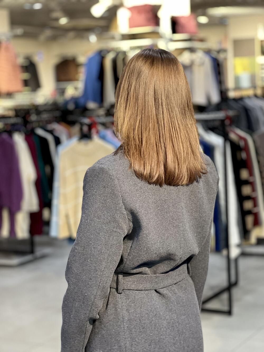 Пальто LP L22422 J-MIKELA силуетне з вовоною графіт, M