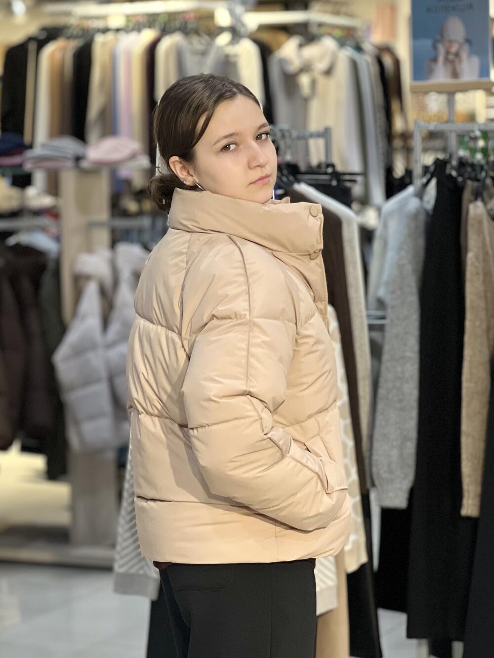 Куртка LO 0800032512 стьобана коротка демі бежевий, XS