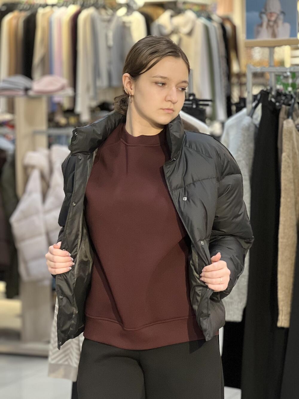 Куртка LO 0800032512 стьобана коротка демі чорний, L