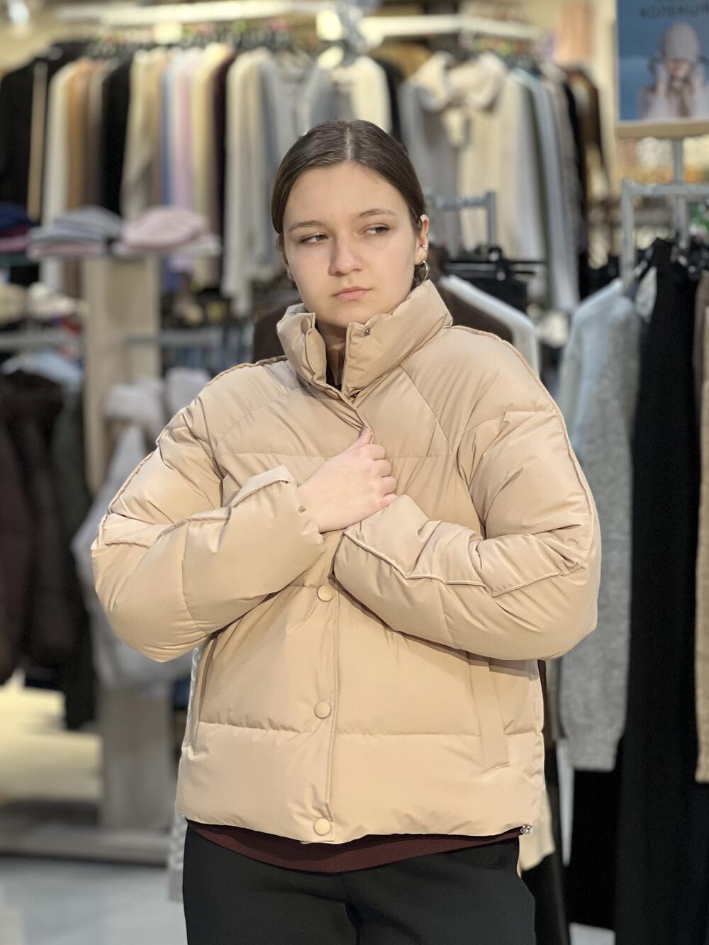 Куртка LO 0800032512 стьобана коротка демі бежевий, XS