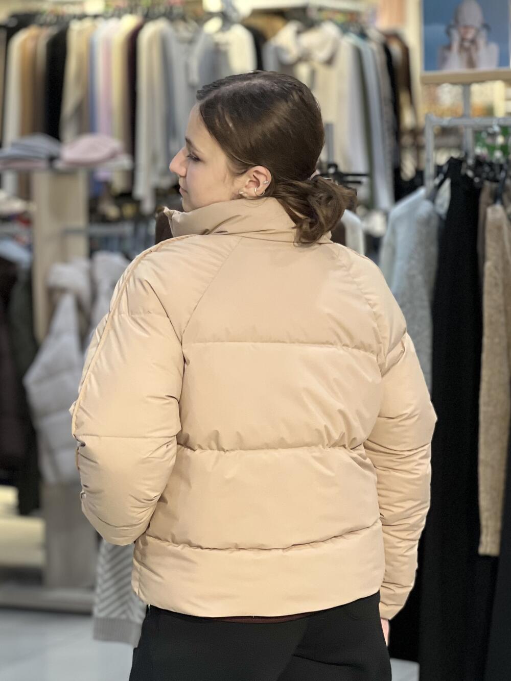 Куртка LO 0800032512 стьобана коротка демі бежевий, M