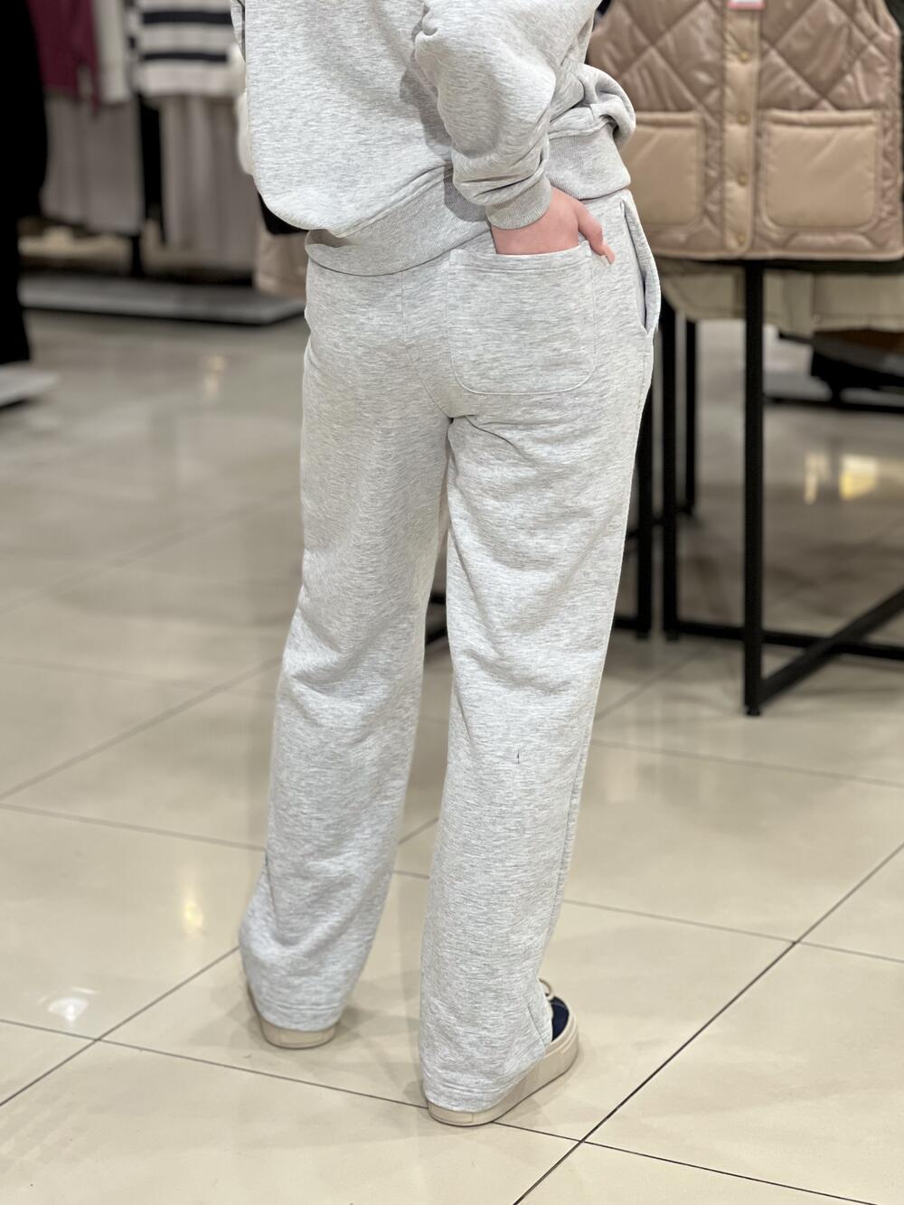 Брюки LR LC069b спортивні прямі сірий меланж, L