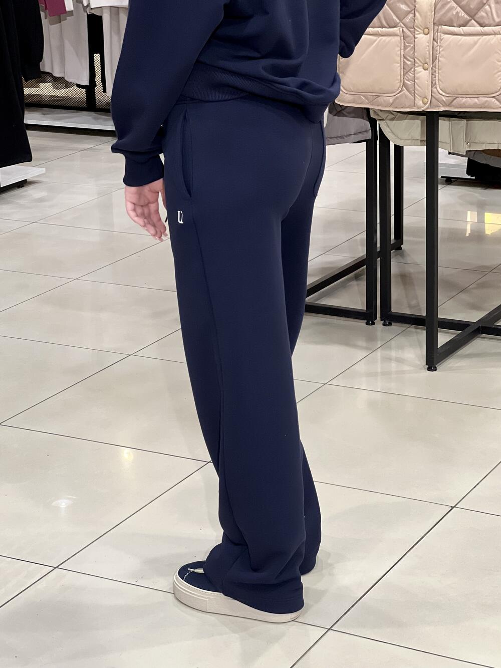 Брюки LR LC069b спортивні прямі т.синій, S