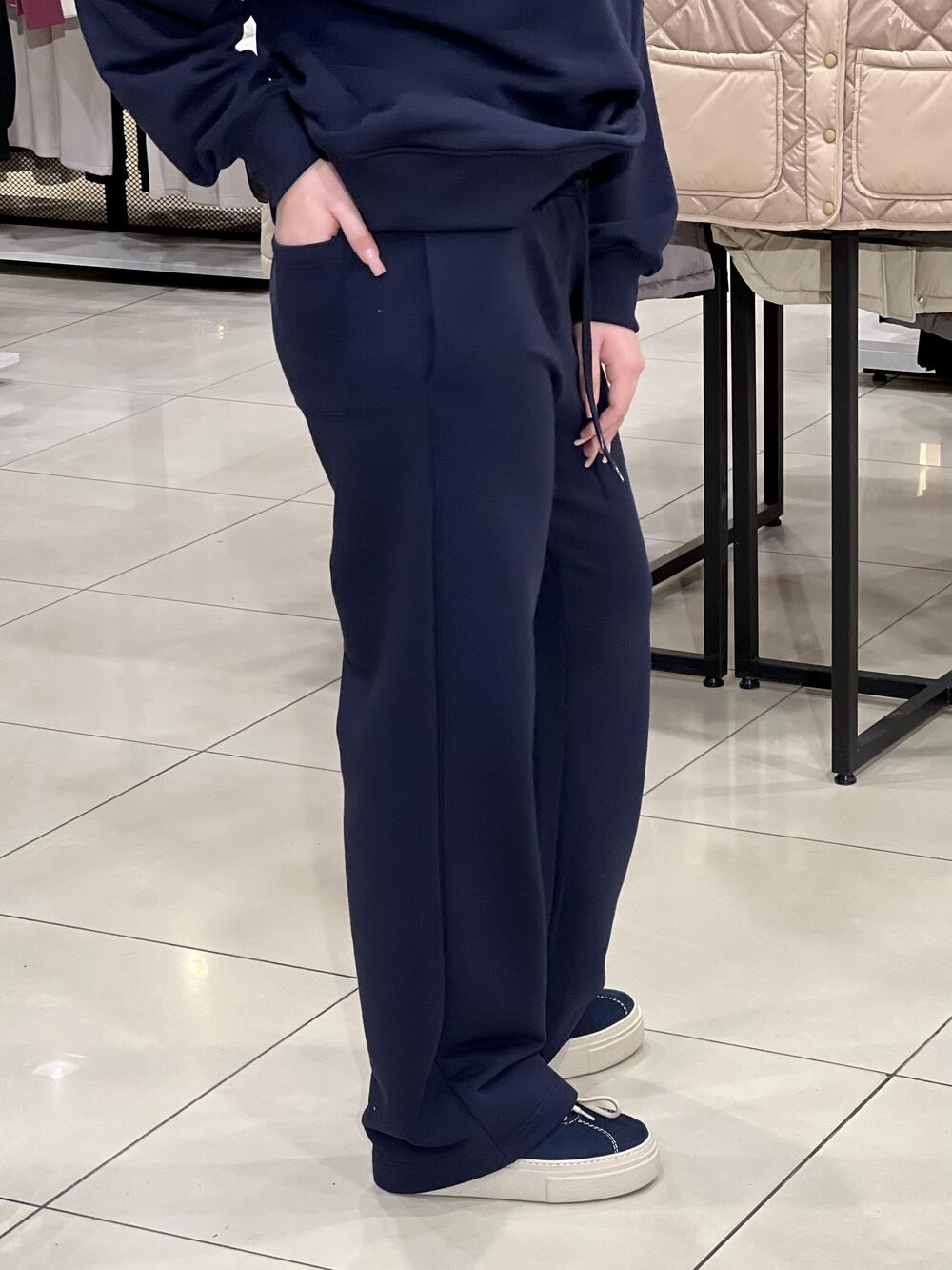 Брюки LR LC069b спортивні прямі т.синій, S