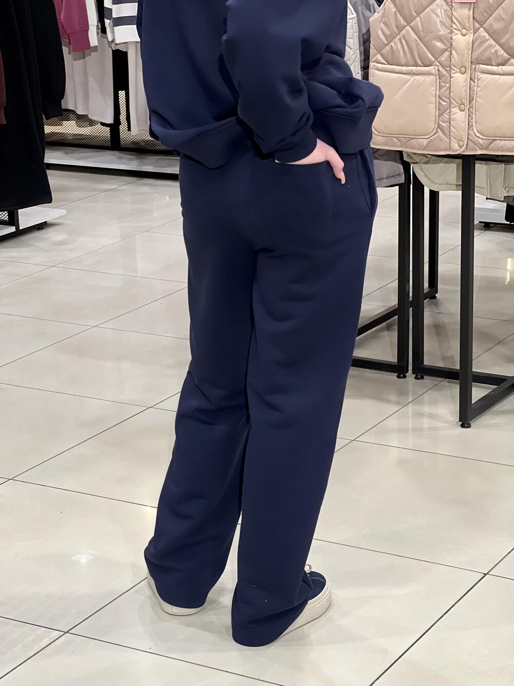 Брюки LR LC069b спортивні прямі т.синій, S