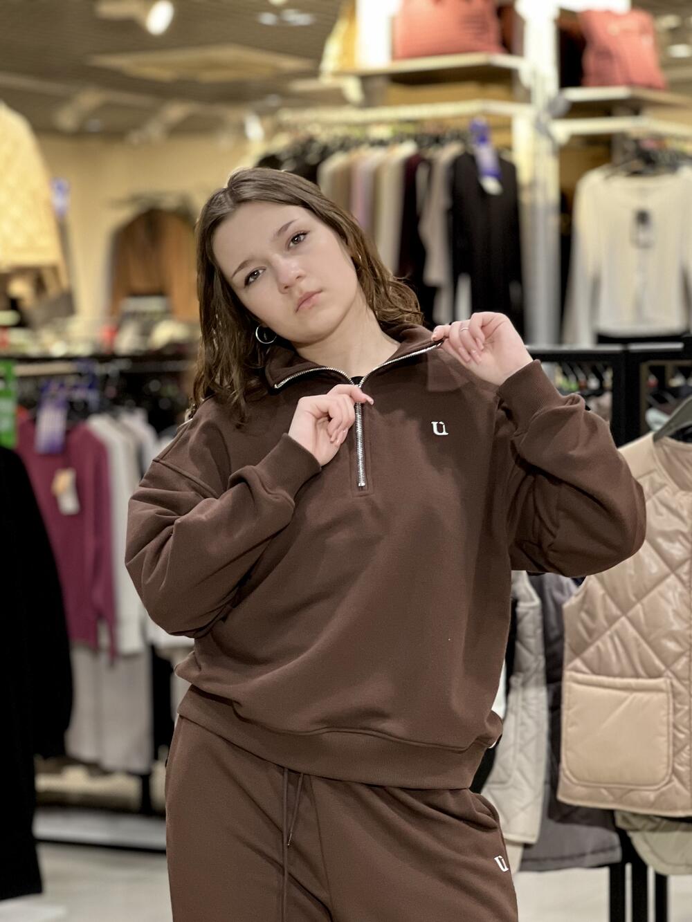 Світшот LR LC066S халф-зіп коротка блискавка 