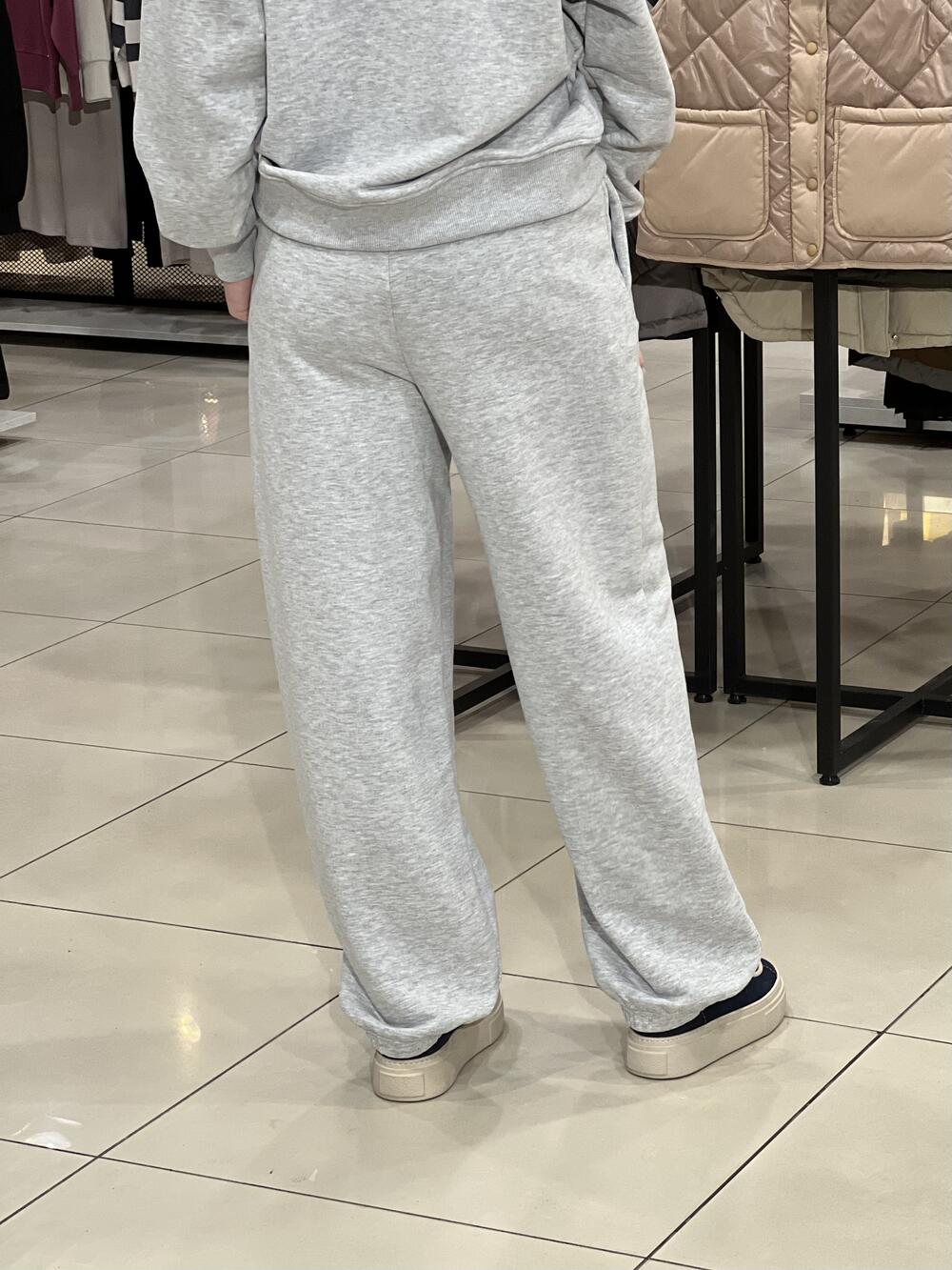 Брюки LR LC068j спортивні джогери сірий меланж, M