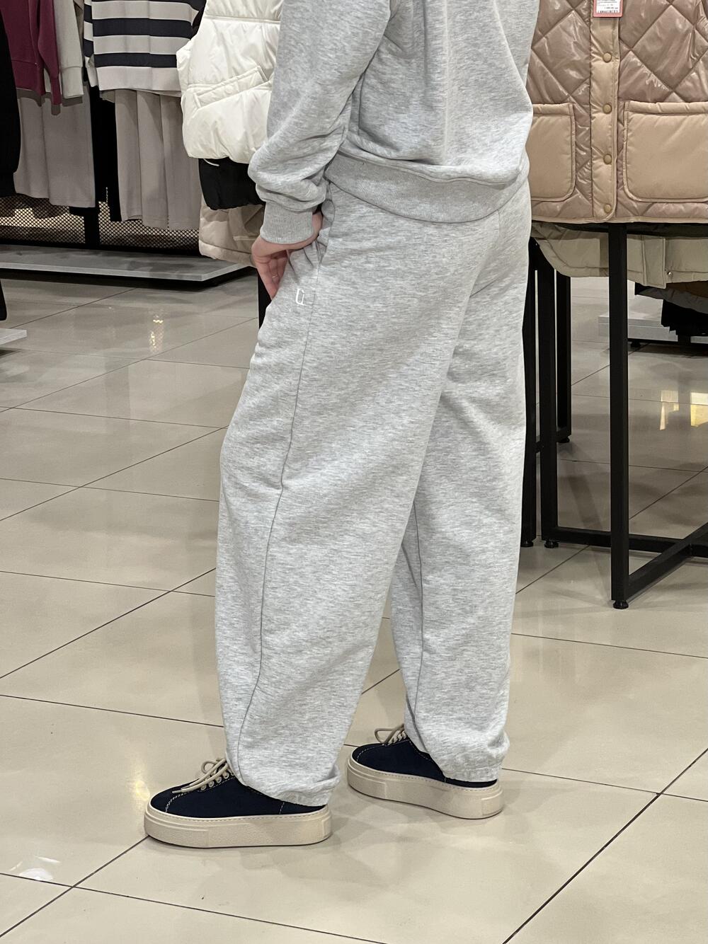 Брюки LR LC068j спортивні джогери сірий меланж, M