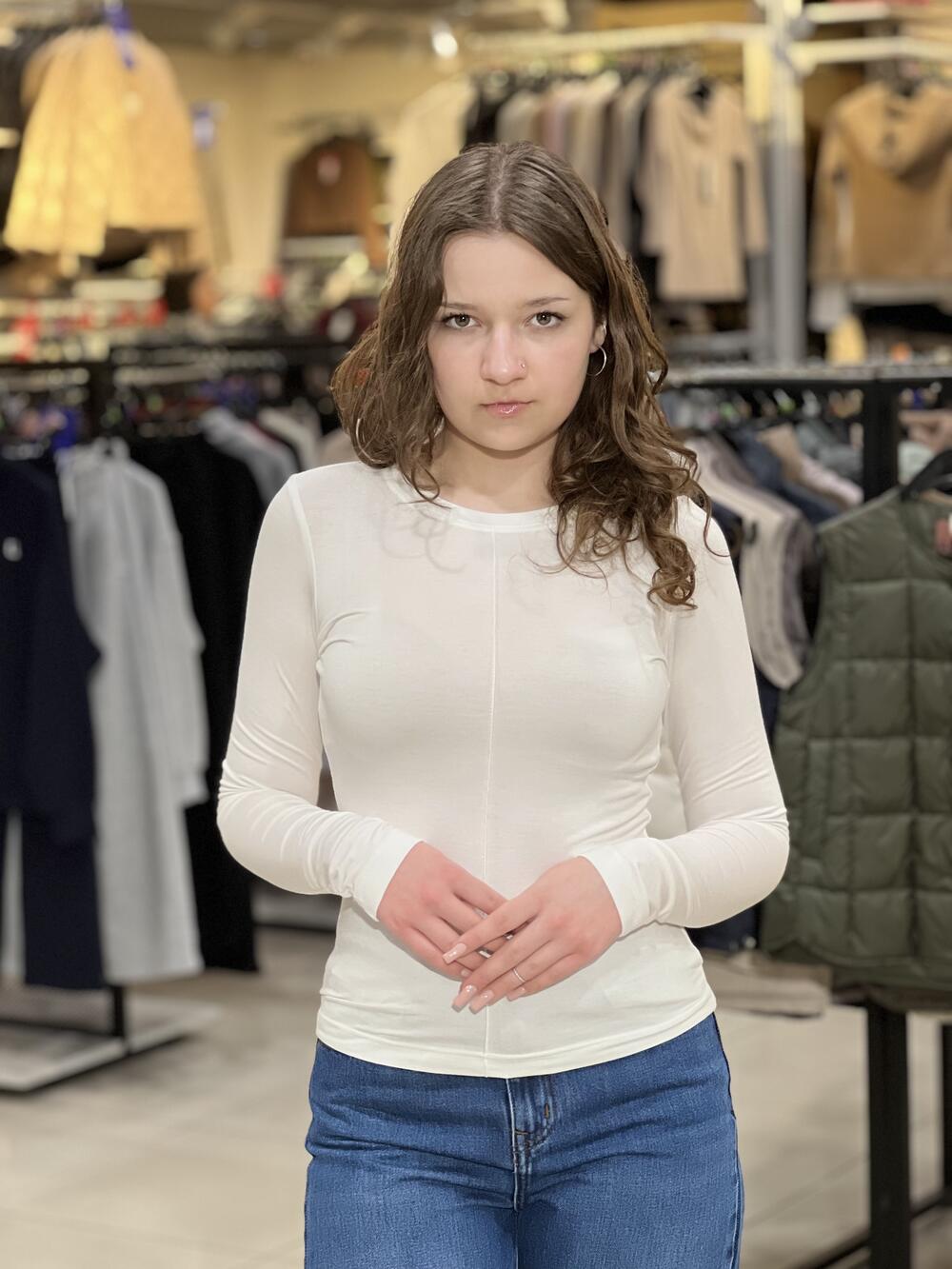 Лонгслів LR LC075l декоративний защип віскоза 