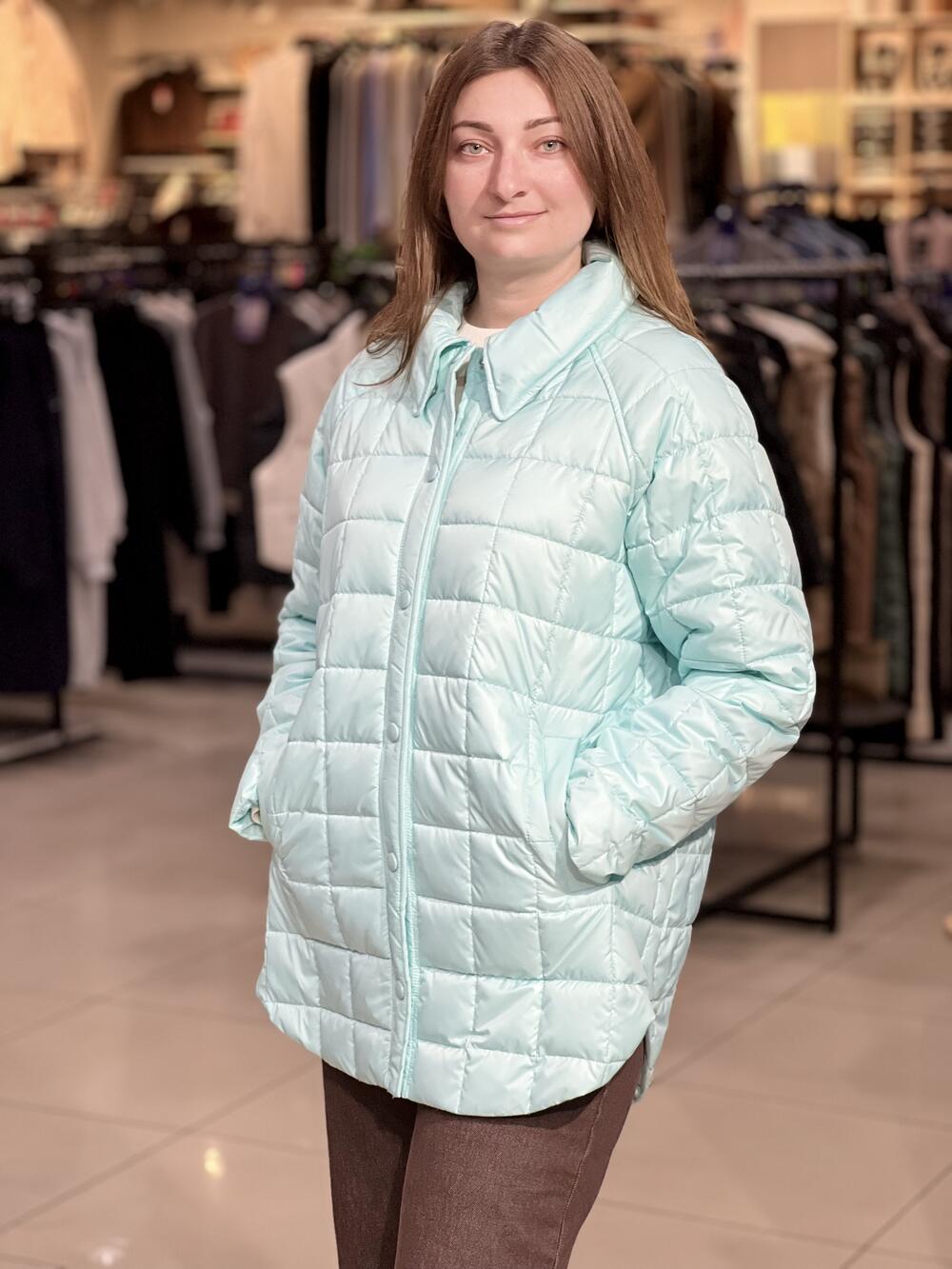 Куртка LE 202 2946 стьобана демі св.м'ята, S