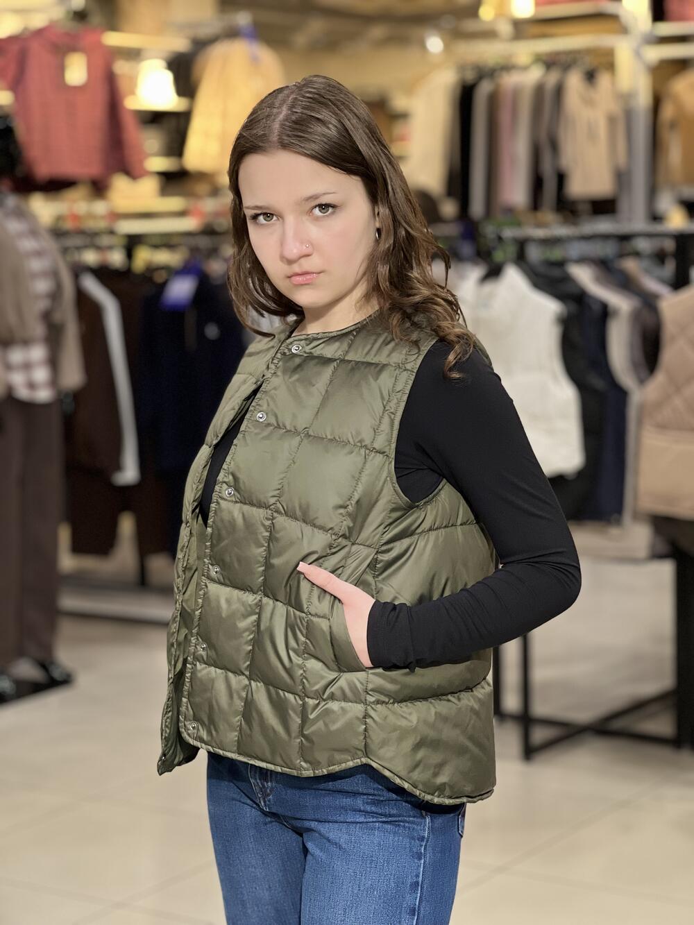 Жилет LP 05000 стьобаний короткий т.зелений, S