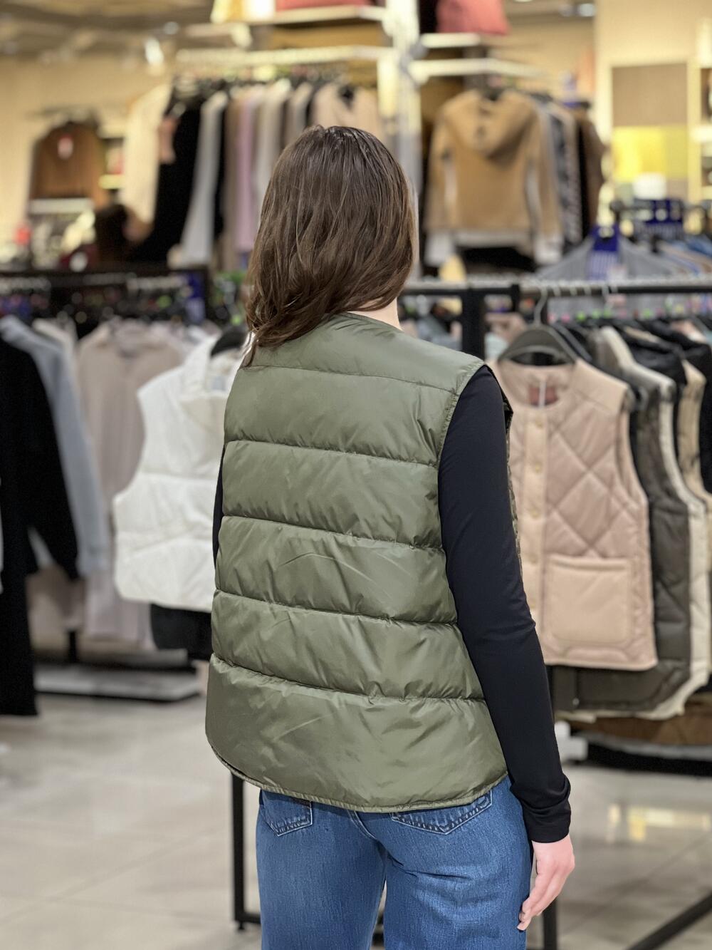 Жилет LP 05000 стьобаний короткий т.зелений, S