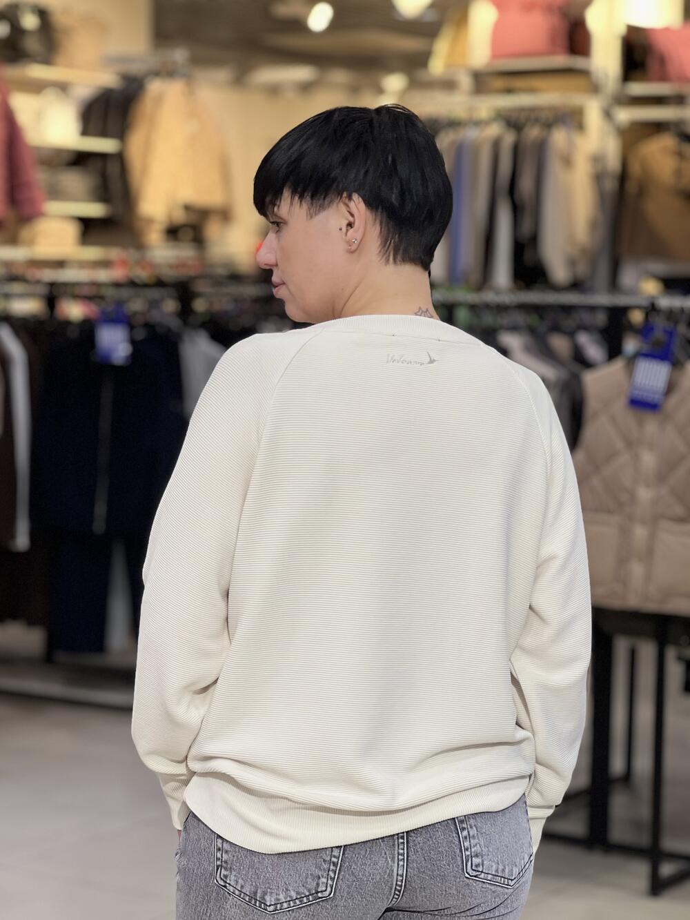 Джемпер LR L01013 B-MINK реглан рубчик молочний, XS