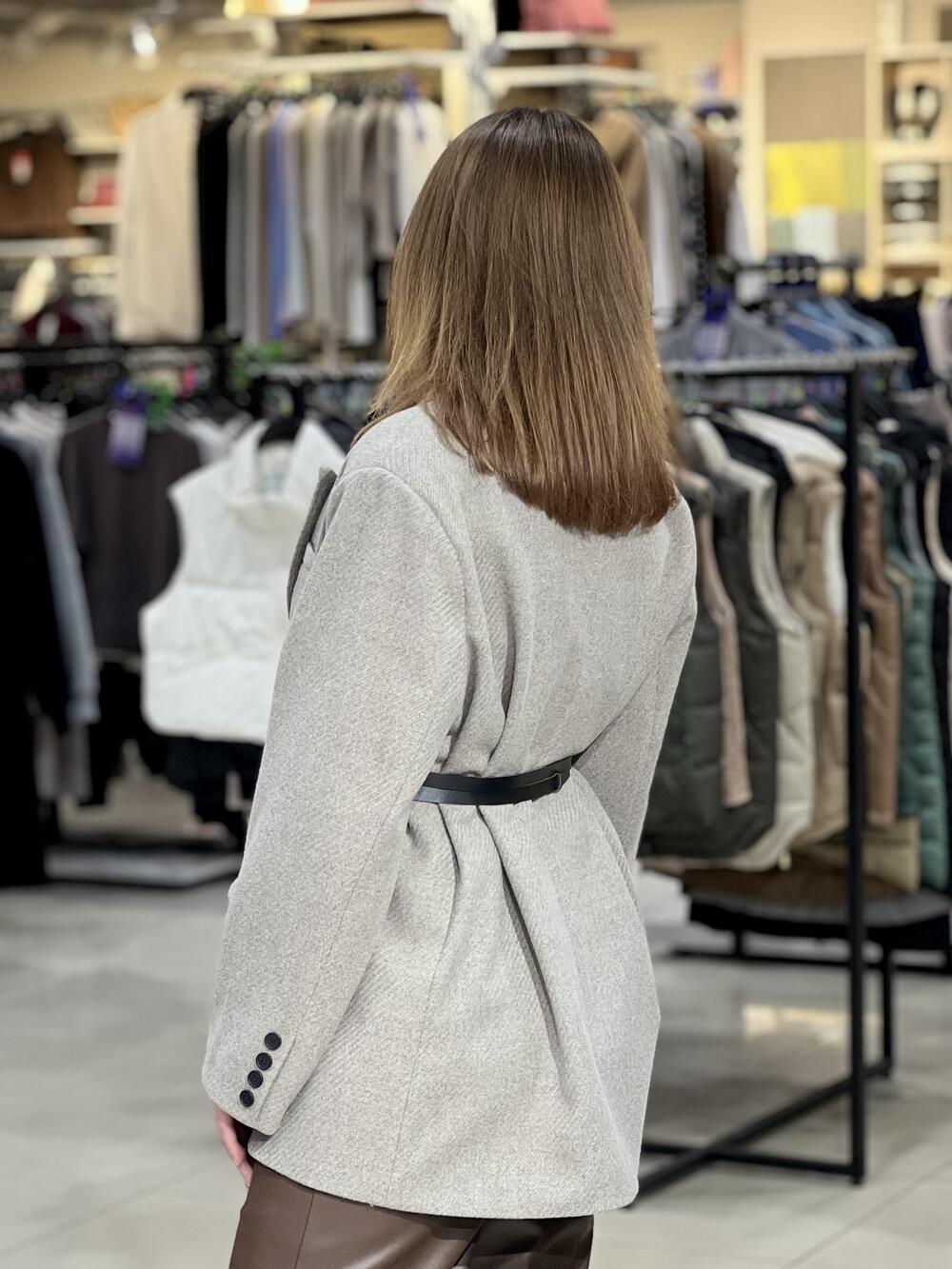 Піджак пальтовий SIM LR 285 вовна рубчик бежевий, 42/S