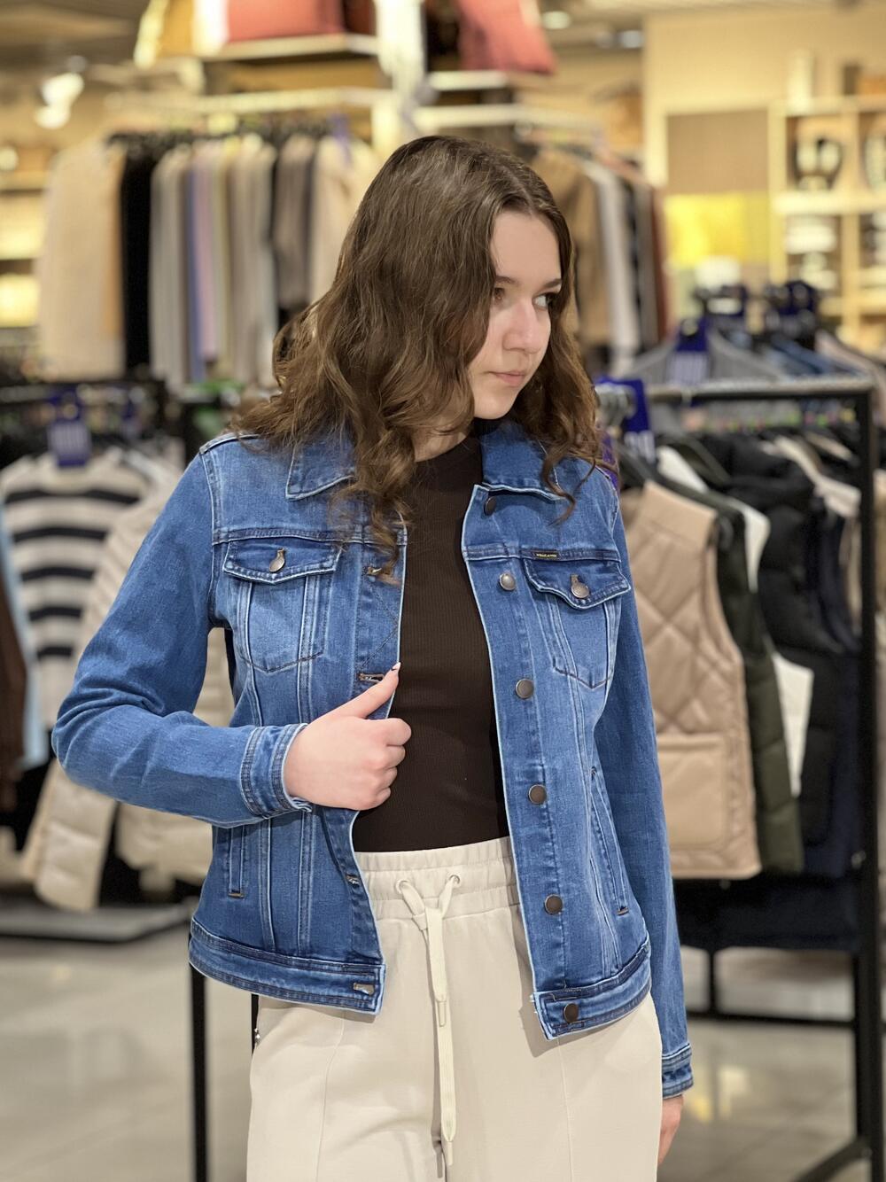 Куртка LR L26415 J-LUNA джинсова коротка приталена синій, M