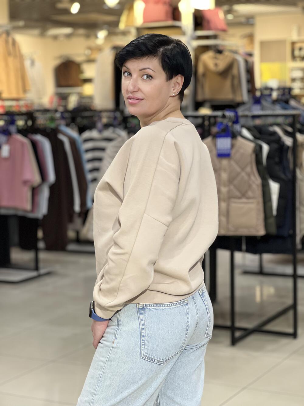 Джемпер LR L01012 B-ALLURE д/р інтерлок бежевий, XL