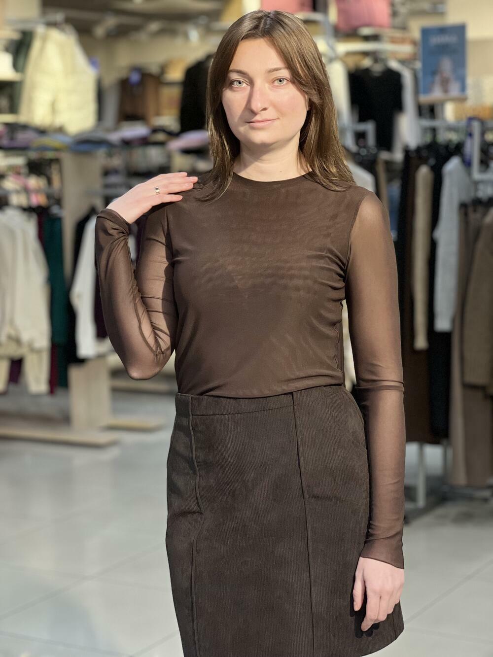 Лонгслів LP 16 сітка подвійна шоколад, 40/XS