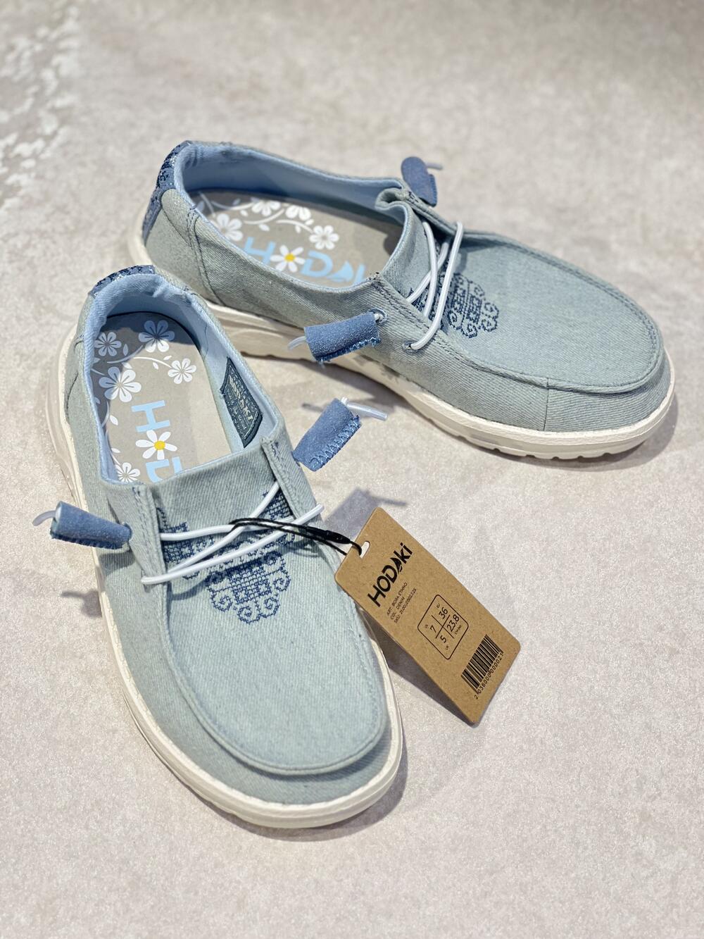 Мокасини жіночі 30-46 BORA ETHNO DENIM текстиль вишивка літо блакитний, 41