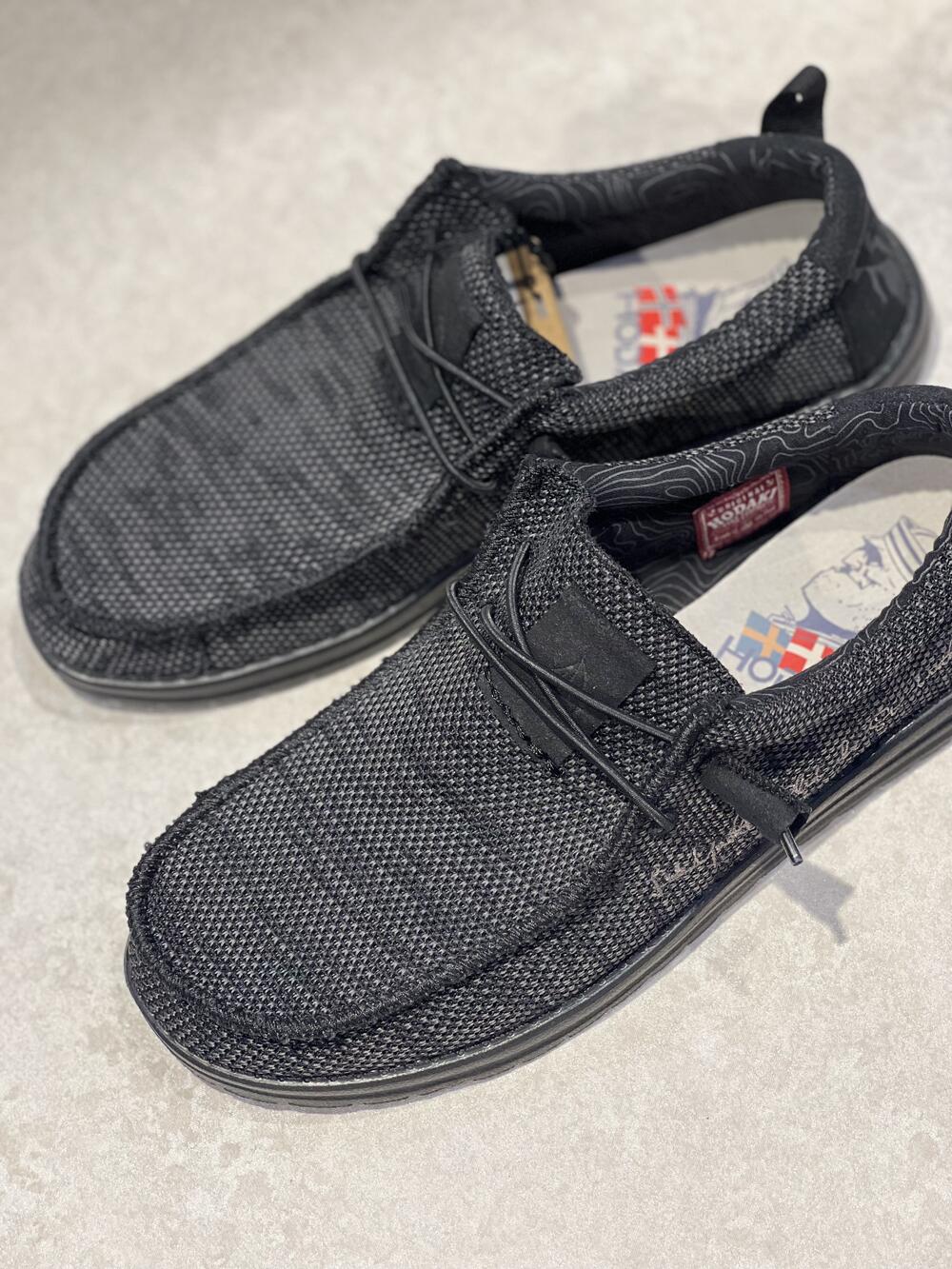 Мокасини чоловічі CAPTAIN TIGHT SURF BLACK 20-147 текстиль літо чорно-сірий, 44
