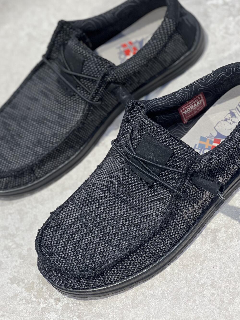 Мокасини чоловічі CAPTAIN TIGHT SURF BLACK 20-147 текстиль літо чорно-сірий, 42
