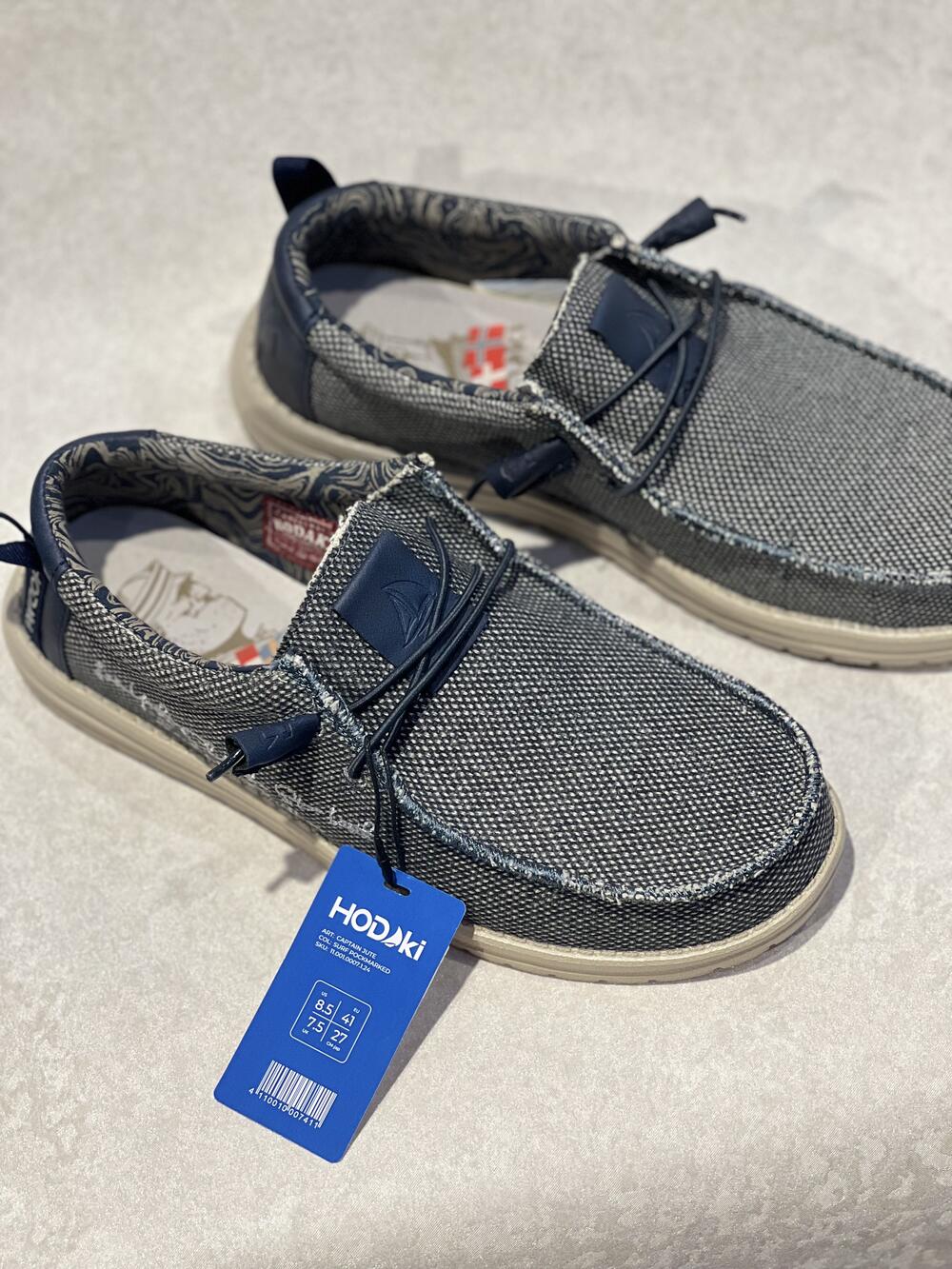 Мокасини чоловічі CAPTAIN JUTE SURF POCKMARKED 20-149 текстиль літо синьо-бежевий, 44